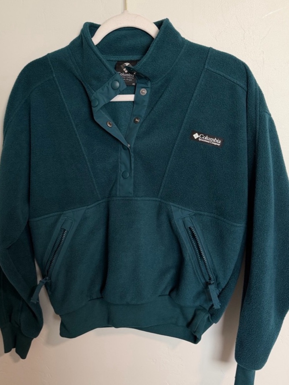 Columbia Blue Fleece Pullover Jacket Sherpa